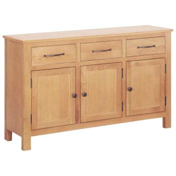 ARDEBO.de - Sideboard Braun 112 x 33,5 x 70 cm Massivholz Eiche