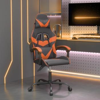 ARDEBO.de - Gaming-Stuhl Drehbar Schwarz und Orange Kunstleder