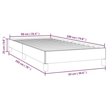 Bettgestell ohne Matratze Hellgrau 90x190 cm Kingsize Stoff
