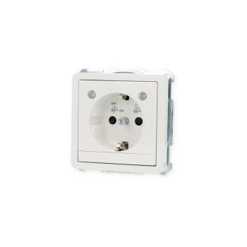 ARDEBO.de Elso 225304 Steckdose LED-Licht erhöhtem Berührungsschutz 16A Steckklemme, Fashion, reinweiß