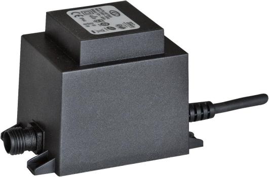 ARDEBO.de EVN Trafo 12V/AC, 30-60W, IP44, Primär: 230-240V/AC, Sekundär: Buchse für IP44-Stecksystem (ABT060)