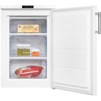 Exquisit GS81-HE-010D Stand Gefrierschrank, 56 cm breit, 85 L, Display, weiß