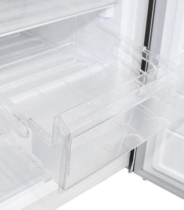 Exquisit KGC265-70-040D Stand Kühl-Gefrierkombination, 54,5 cm breit, 262 L, LED-Beleuchtung, inoxlook-az