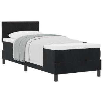 Boxspringbett mit Matratze Schwarz 80 x 200 cm Stoff