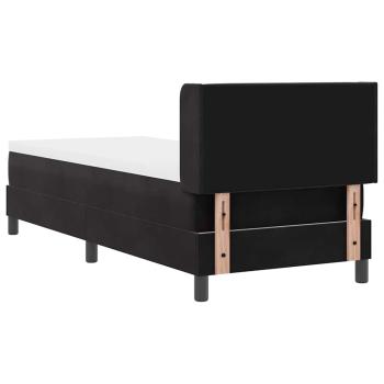 Boxspringbett mit Matratze Schwarz 100x200 cm Velvet Schwarz