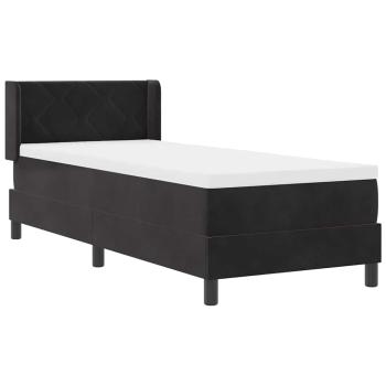 Boxspringbett mit Kopfteil Schwarz 200 x 80 cm Samt