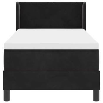 Boxspringbett mit Kopfteil Schwarz 200 x 80 cm Samt