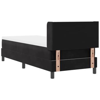 Boxspringbett mit Matratze Schwarz 100x200 cm Velvet Schwarz
