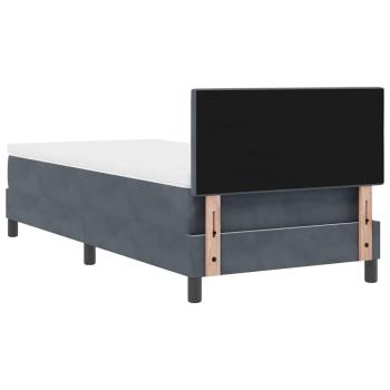 Boxspringbett mit Kopfteil Dunkelgrau 80 x 200 cm Samt