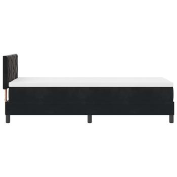 Boxspringbett mit Kopfteil Schwarz 80 x 200 cm Samt