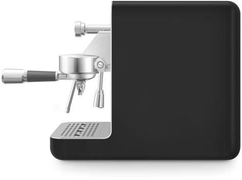 Smeg EMC02BLMEU Espresso-Kaffeemaschine Minipro, 1700 W, Dreifacher Thermoblock, LCD-Display, Timer Bezugszeit, Siebträger Ø58 mm, schwarz-matt