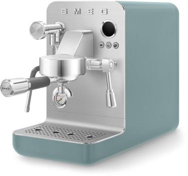 Smeg EMC02EGMEU Espresso-Kaffeemaschine Minipro, 1700 W, Dreifacher Thermoblock, LCD-Display, Timer Bezugszeit, Siebträger Ø58 mm, Emerald Green