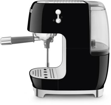 Smeg ECF03BLEU 50"s Style Premium-Siebträger-Espressomaschine, 1.650 W, 15 bar, Thermoblock-Heizsystem, Cappuccino-Dampffunktion, Cold Brew Funktion, 1,4 l Wassertank, schwarz