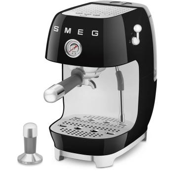 Smeg ECF03BLEU 50"s Style Premium-Siebträger-Espressomaschine, 1.650 W, 15 bar, Thermoblock-Heizsystem, Cappuccino-Dampffunktion, Cold Brew Funktion, 1,4 l Wassertank, schwarz