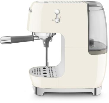 Smeg ECF03CREU 50"s Style Premium-Siebträger-Espressomaschine, 1.650 W, 15 bar, Thermoblock-Heizsystem, Cappuccino-Dampffunktion, Cold Brew Funktion, 1,4 l Wassertank, Creme
