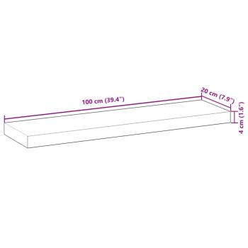 ARDEBO.de - Schweberegale 3 Stk. 100x20x4 cm Massivholz Akazie Ölbehandelt