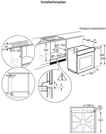 AEG KOMBI3026F EEK A+ Herdset mit Glaskeramikkochfeld (OU5AE20SM + TA64RA07FB), 60 cm breit, 72 L, Timer Display, Edelstahl (801419450)