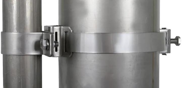 ARDEBO.de Dehn BS D50 SB50.300 V2A Befestigungsschelle f. Rohre D 50mm m. Spannband D 90-300mm f. DEHNiso-Combi (105360)