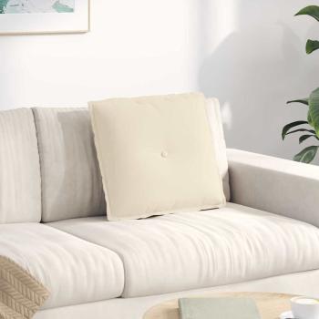 ARDEBO.de - Rücken Kissen Beige 50 x 45 cm Mikrofaserstoff