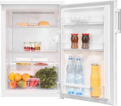 Exquisit KS16-V-H-010C Stand Kühlschrank ohne Gefrierfach, 56 cm breit, 133 L, LED Beleuchtung, Temperaturregelung, weiß