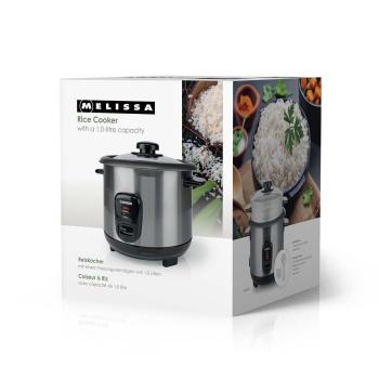 ARDEBO.de - Reiskocher | 1,0 l | 400 W | Antihaftbeschichtung | Abnehmbare Schüssel | Dampfgareinsatz | Warmhaltefunktion | Automatische Abschaltung