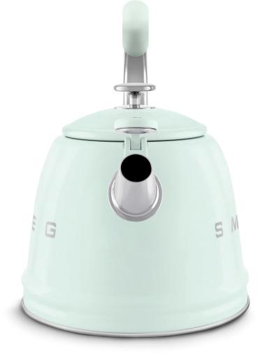 Smeg WKF01PG 50"s Style, Wasserkessel, 2,3 l Fassungsvermögen, für alle Herdarten inkl. Induktion, autom. öffnende Pfeife, leicht aufklappbarer Ausguss, pastellgrün