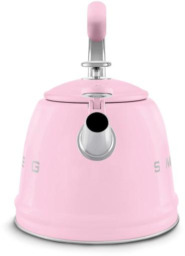 Smeg WKF01PK 50"s Style, Wasserkessel, 2,3 l Fassungsvermögen, für alle Herdarten inkl. Induktion, autom. öffnende Pfeife, leicht aufklappbarer Ausguss, cadillac pink