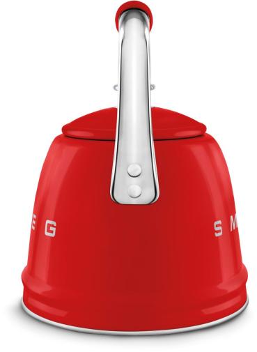 Smeg WKF01RD 50"s Style, Wasserkessel, 2,3 l Fassungsvermögen, für alle Herdarten inkl. Induktion, autom. öffnende Pfeife, leicht aufklappbarer Ausguss, rot