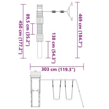 Spielturm Imprägniertes Kiefernholz