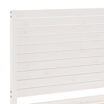 Massivholzbett Extra Lang ohne Matratze Weiß 200x210 cm