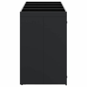 Wagenmüllbehälter für 4 Behälter Schwarz 272 x 77,5 x 121,5 cm