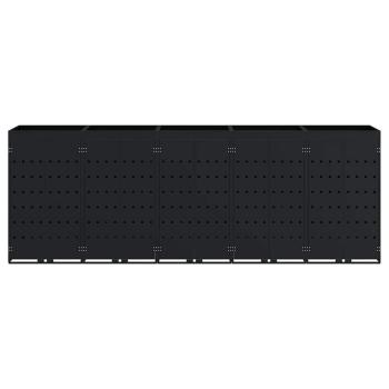 Wagenmüllbehälter für 5 Behälter Schwarz 340 x 77,5 x 121,5 cm