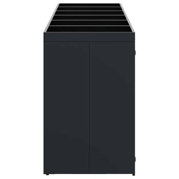 Wagenmüllbehälter für 6 Behälter Schwarz 408 x 77,5 x 121,5 cm