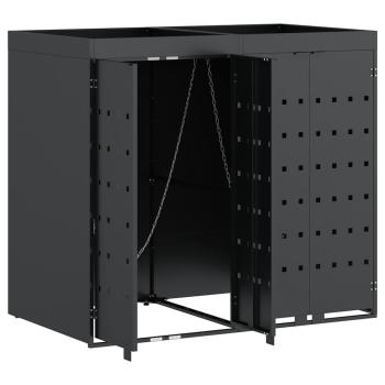 Wagenmüllbehälter für 2 Behälter Anthrazit