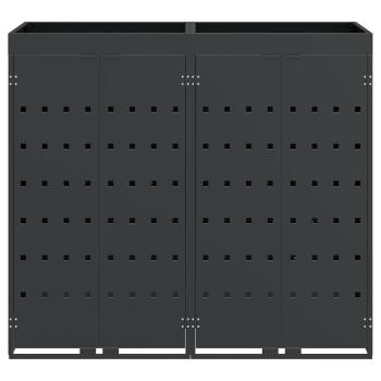 Wagenmüllbehälter für 2 Behälter Anthrazit