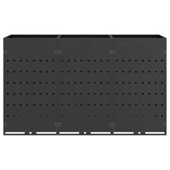 Wagenmüllbehälter für 3 Behälter Anthrazit