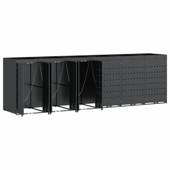 Wagenmüllbehälter für 6 Behälter Anthrazit