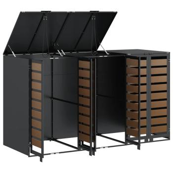 Wagenmüllbehälter für 3 Behälter Anthrazit