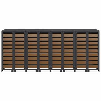 Wagenmüllbehälter für 3 Behälter Anthrazit