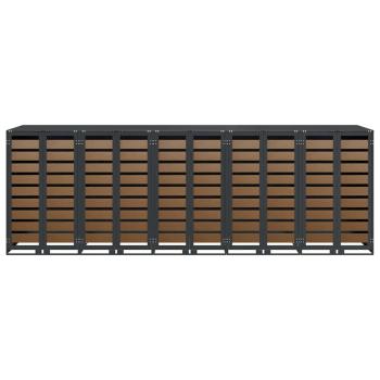 Wagenmüllbehälter für 3 Behälter Anthrazit