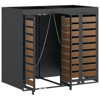 Wagenmüllbehälter für 3 Behälter Anthrazit