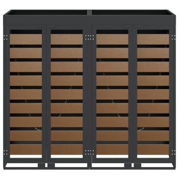 Wagenmüllbehälter für 3 Behälter Anthrazit