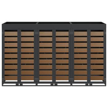 Wagenmüllbehälter für 3 Behälter Anthrazit