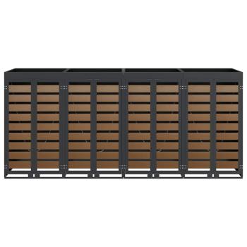 Wagenmüllbehälter für 3 Behälter Anthrazit