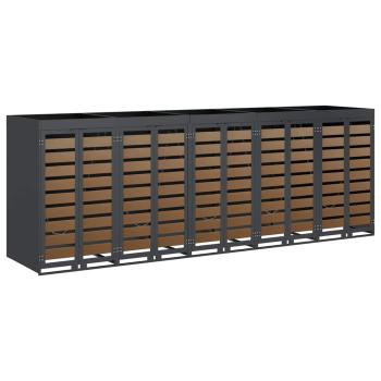 Wagenmüllbehälter für 3 Behälter Anthrazit