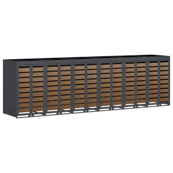 Wagenmüllbehälter für 3 Behälter Anthrazit