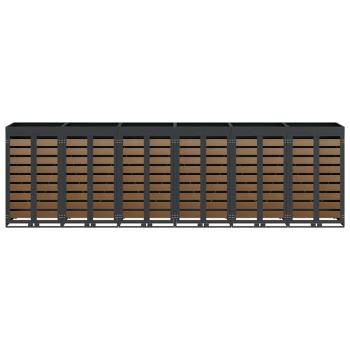 Wagenmüllbehälter für 3 Behälter Anthrazit