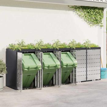 Wagenmüllbehälter für 3 Behälter Anthrazit