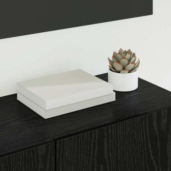 TV-Wandmöbel 4 pcs Schwarz Eichen-Optik Holzwerkstoff