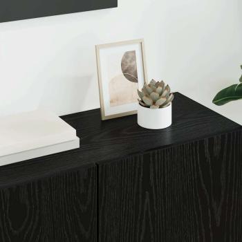 TV-Wandgeräte 5 pcs Schwarz Eichen-Optik Holzwerkstoff